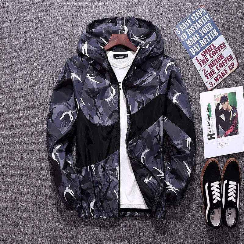 ZOGAA 2021 New Casual Jacket Men's Jacket Large Size Hooded Trend Floral Camouflage Jacket Men's Baseball Uniform Sportswear