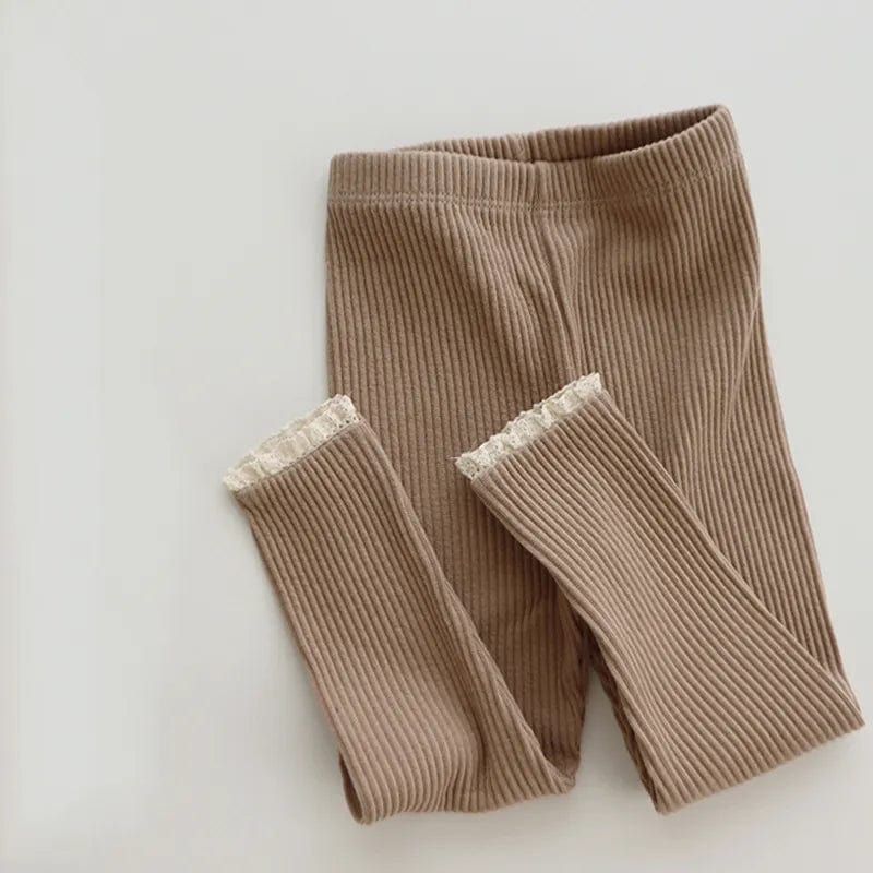 BOBOTCNUNU – pantalons tricotés pour bébés filles, bas couleur bonbon, tenues, Leggings côtelés, rayés, pantalons décontractés, 2021