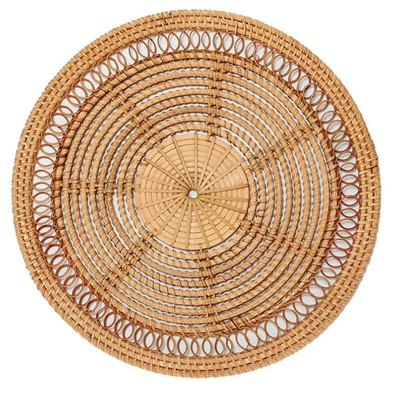 Home Woven Wall Basket Natural Boho Home Decor Decorative Rattan Decor Woven Wall Decor Woven Wall Hanging 11.8 inch