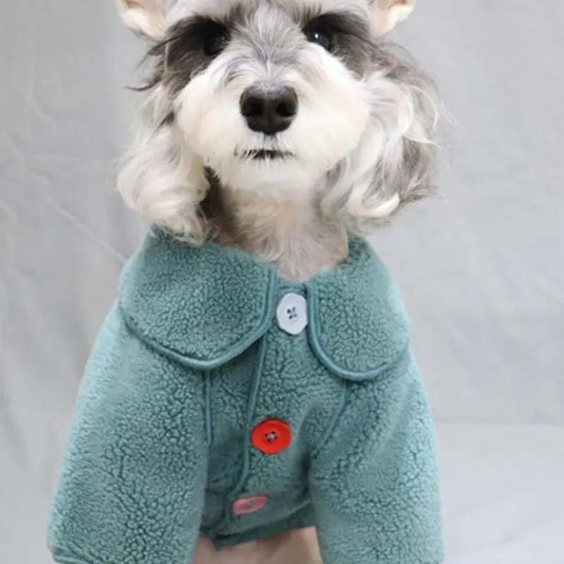 Winter Cute Pet Clothes Teddy Bichon Coat Medium Small Dog Cat Clothing Plus Velvet Jacket Puppy Thick Sweaters Dog Accessories