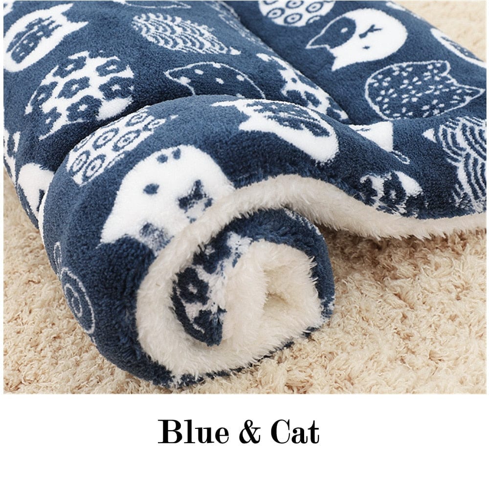 Dog Bed Thickened Dog Mat Pet Cat Soft Fleece Pad Blanket Bed Mat Cushion Home Washable Rug Keep Warm Pet Supplies  cama perro