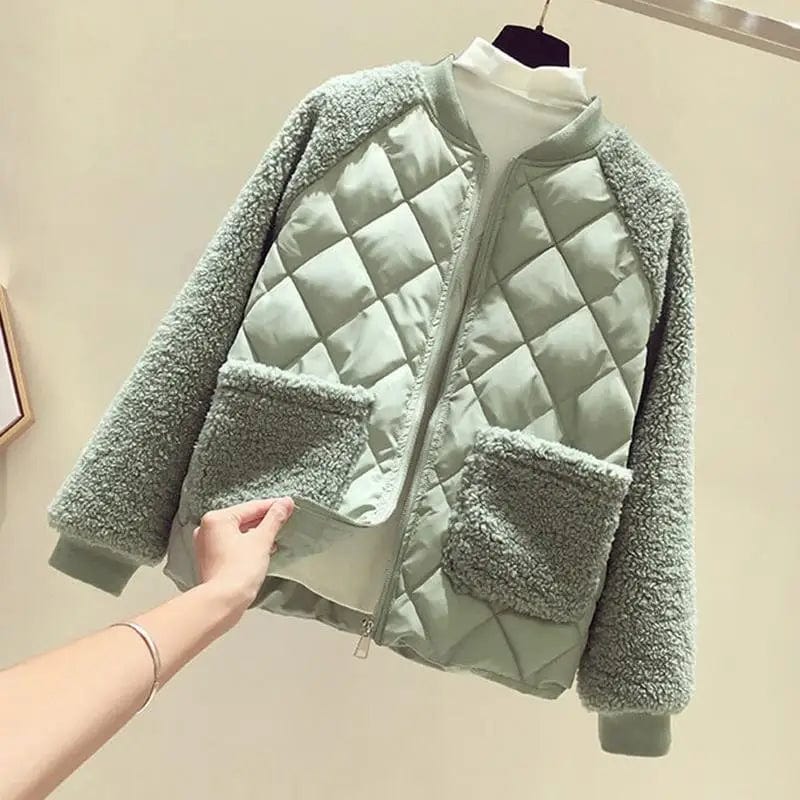 Winter Spring and Autumn Down Jacket Cotton-Padded Clothes Loose-Fit Faux Cashmere Woman