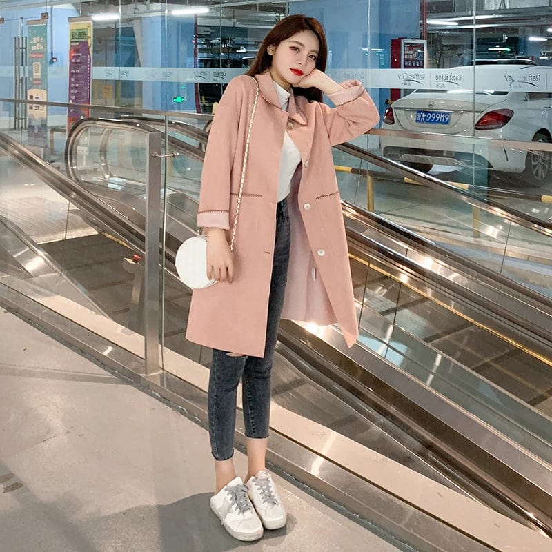 Women's Spring Coat All-match Windbreaker Mid-length High-end Fashion Temperament Coat