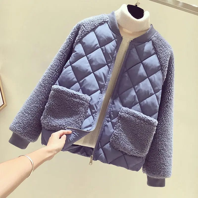 Winter Spring and Autumn Down Jacket Cotton-Padded Clothes Loose-Fit Faux Cashmere Woman