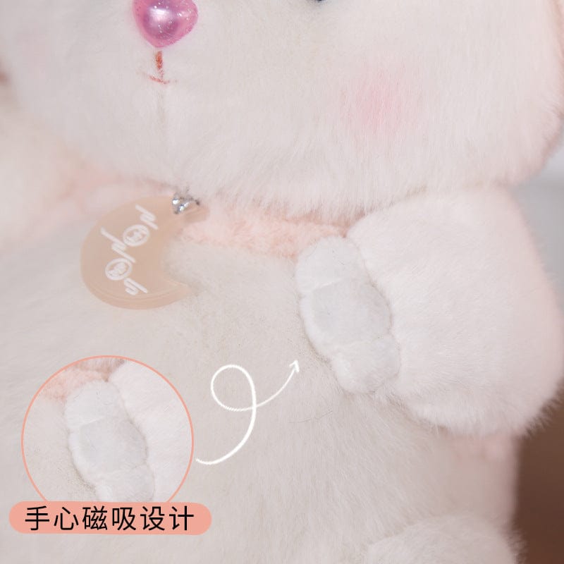 Rabbit Doll 2023 Magnetic Long-eared Jade Rabbit Pillow New Year Gift Cute Rag Doll Plush Toy Wholesale