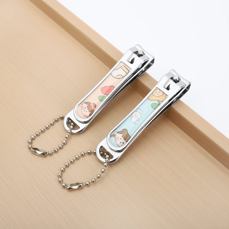 Cartoon stainless steel nail knife cactus dripping rubber flat nail scissors student nail nail clamp