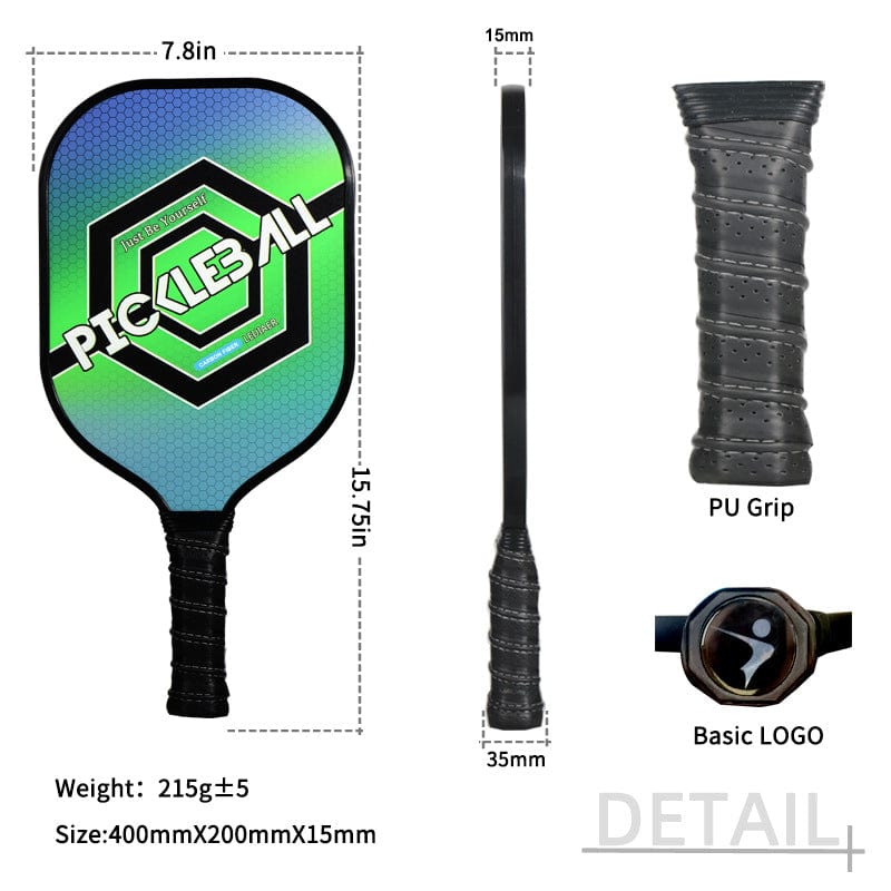 Leijiaer Hot Sale Carbon PickRacket Honeycomb Core UV Print Racket 4 Ball Usapa Pickleball