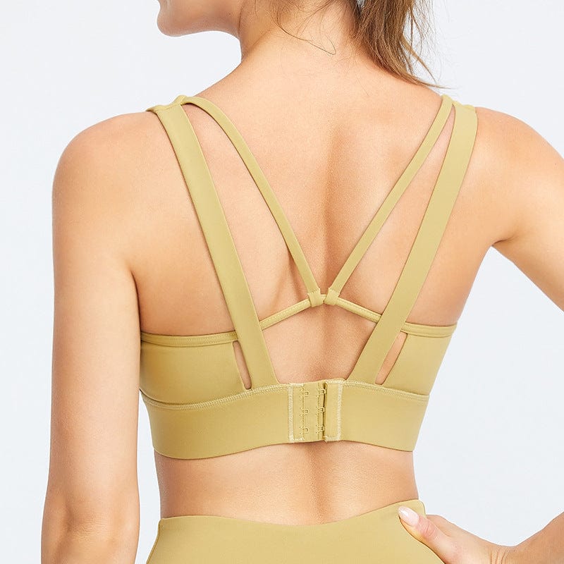 lululemon sports underwear shockproof high-strength beauty back sports bra female one piece yoga vest female