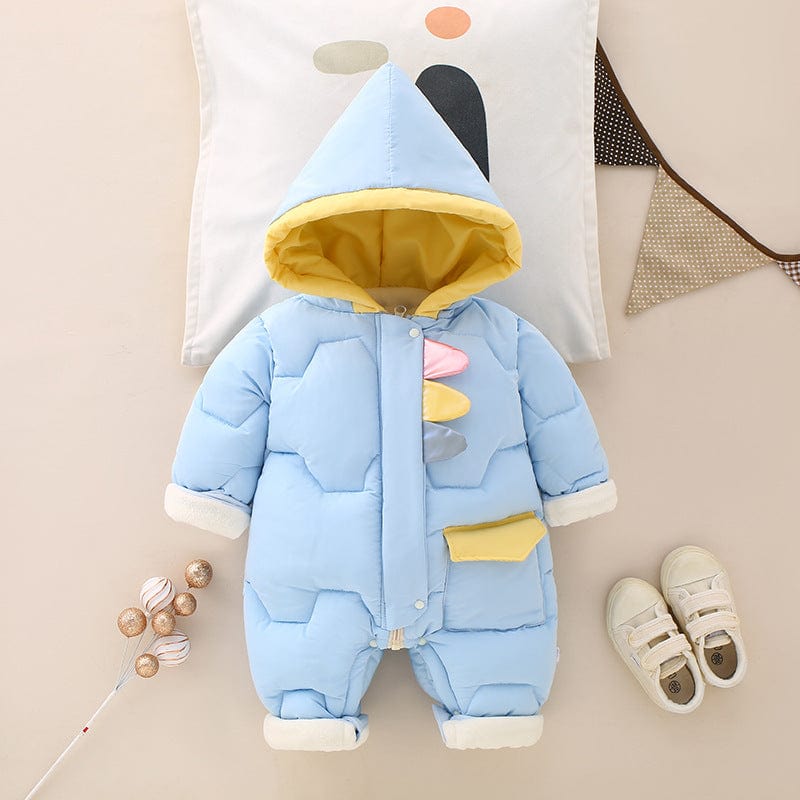 Autumn and winter clothes baby lingerie down jacket newborn out of clothing climbing climb baby plus velvet thickened clothes