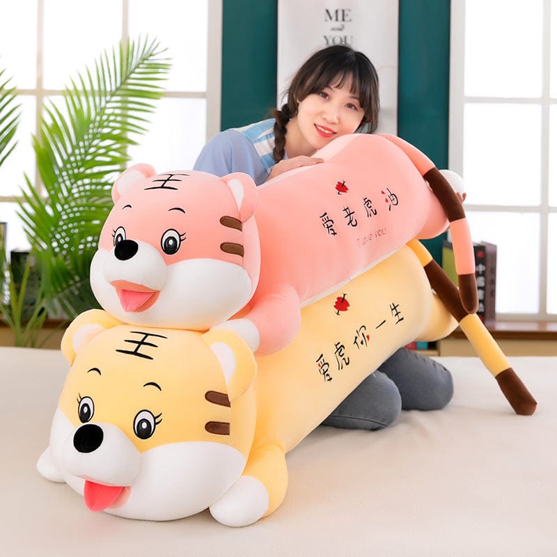 New Tiger plush toy strip pillow cartoon forest animal small tiger mascot doll children's doll