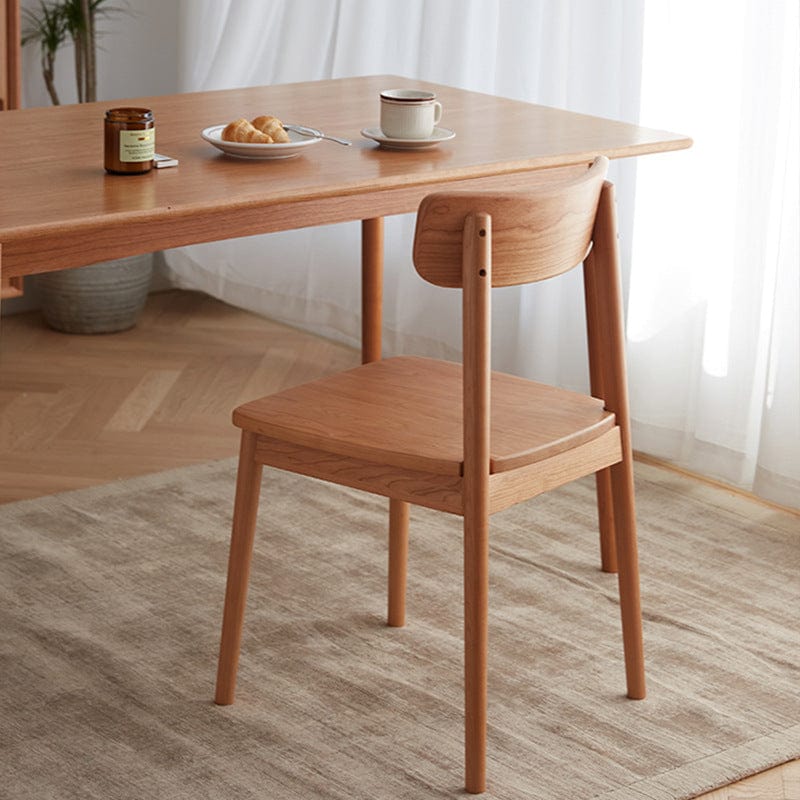 Furniture Northern European Japanese solid wood dining table and chair home restaurant modern minimalist small apartment light luxury back chair