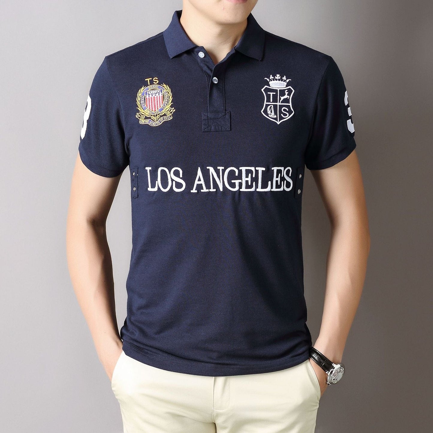 2021 summer short sleeve polo shirt male cross-state foreign trade sports casual cotton loose XL male best-selling