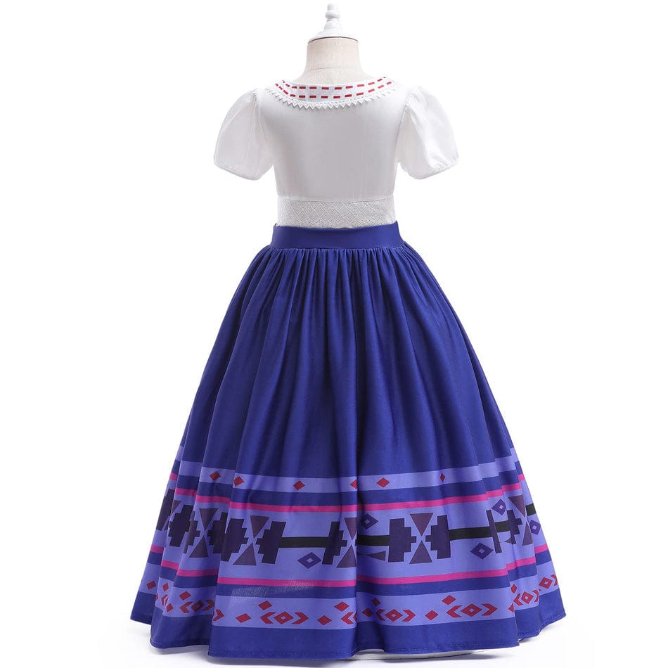 Magic full house Luisa dress encanto luisa princess dress blue elegant skirt foreign trade generation