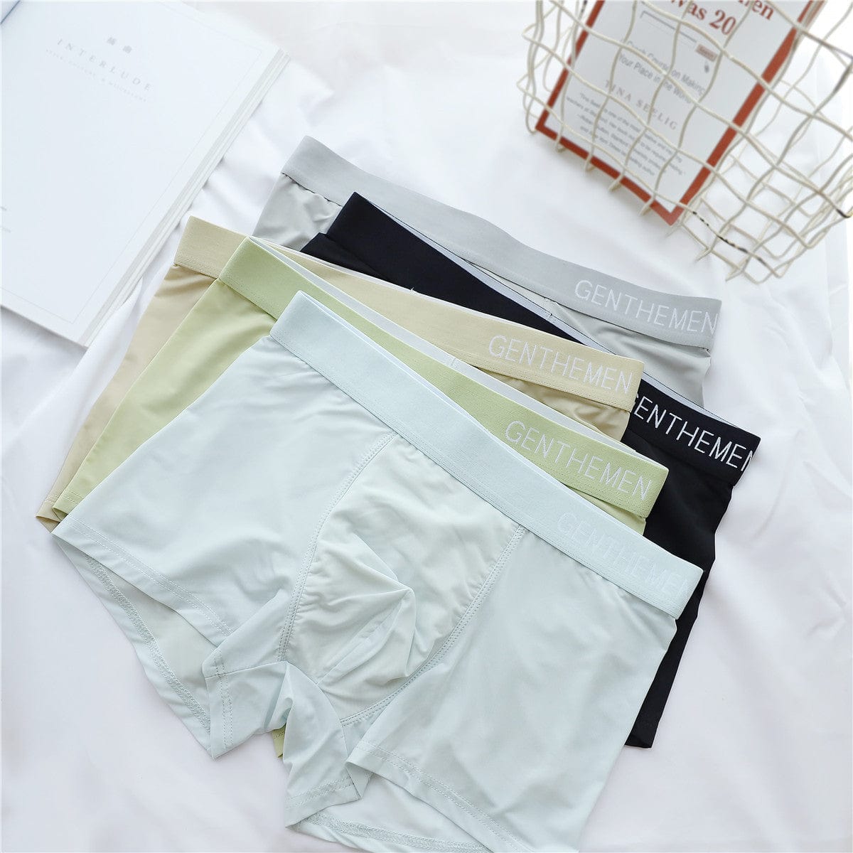 Summer bao single ice silk men's underwear simple and fashion first shot first