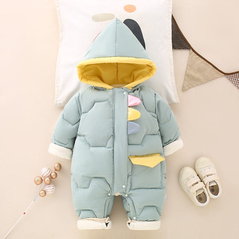 Autumn and winter clothes baby lingerie down jacket newborn out of clothing climbing climb baby plus velvet thickened clothes
