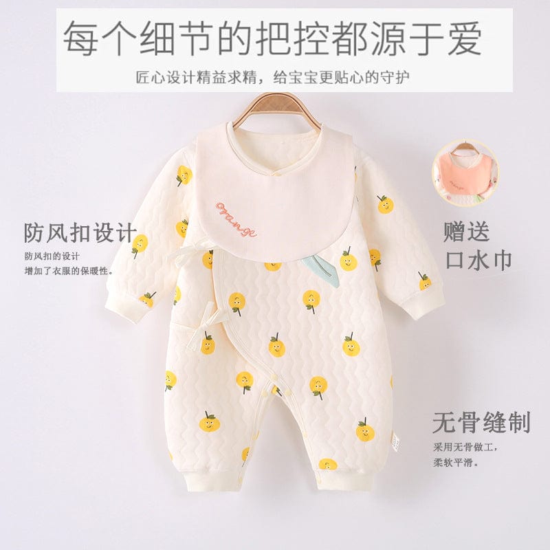 2021 automne et hiver nouveaux vêtements pour enfants veste pour bébé désossée vêtements ha chauds nouveau-né sangle ha vêtements bébé vêtements