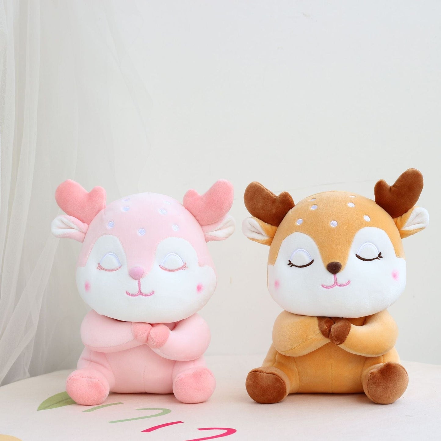 Wedding throw 20cm plum flower deer doll plush toy cloth doll software down cotton deer doll wholesale