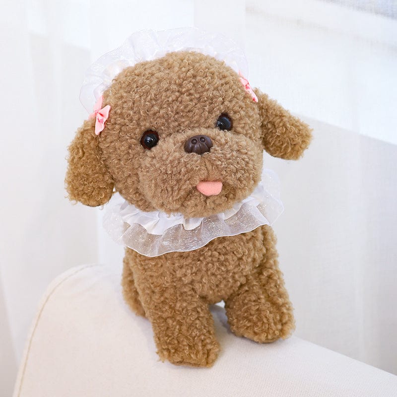 Japanese lace puppy doll cute vomiting tongs Tedi dog plush toy gripper doll cross-border simulation gift