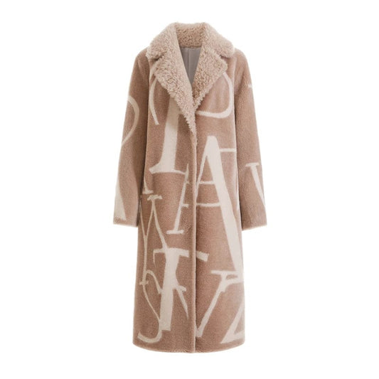 2022 Winter new long granular lamb plush fur coat women's cashmere hooded coat fried street Young