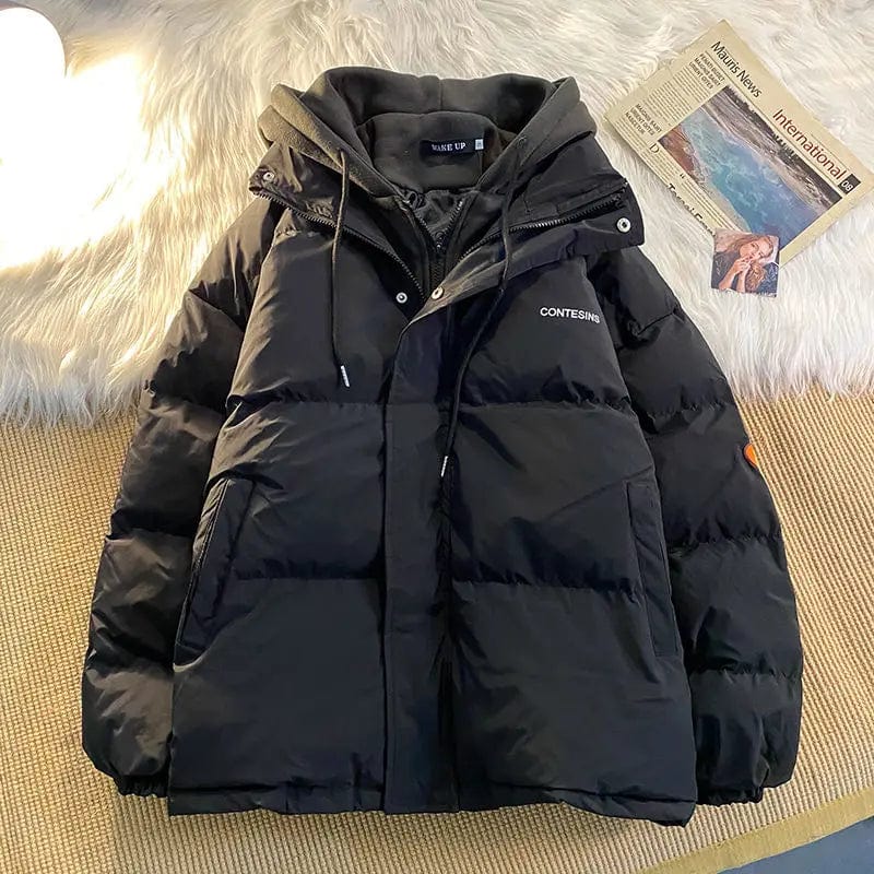 2023 American New Multifunctional Fake Double Pocket Casual Cotton-padded Jacket Y2K Street Retro Zipper Down Jacket Thick Coats