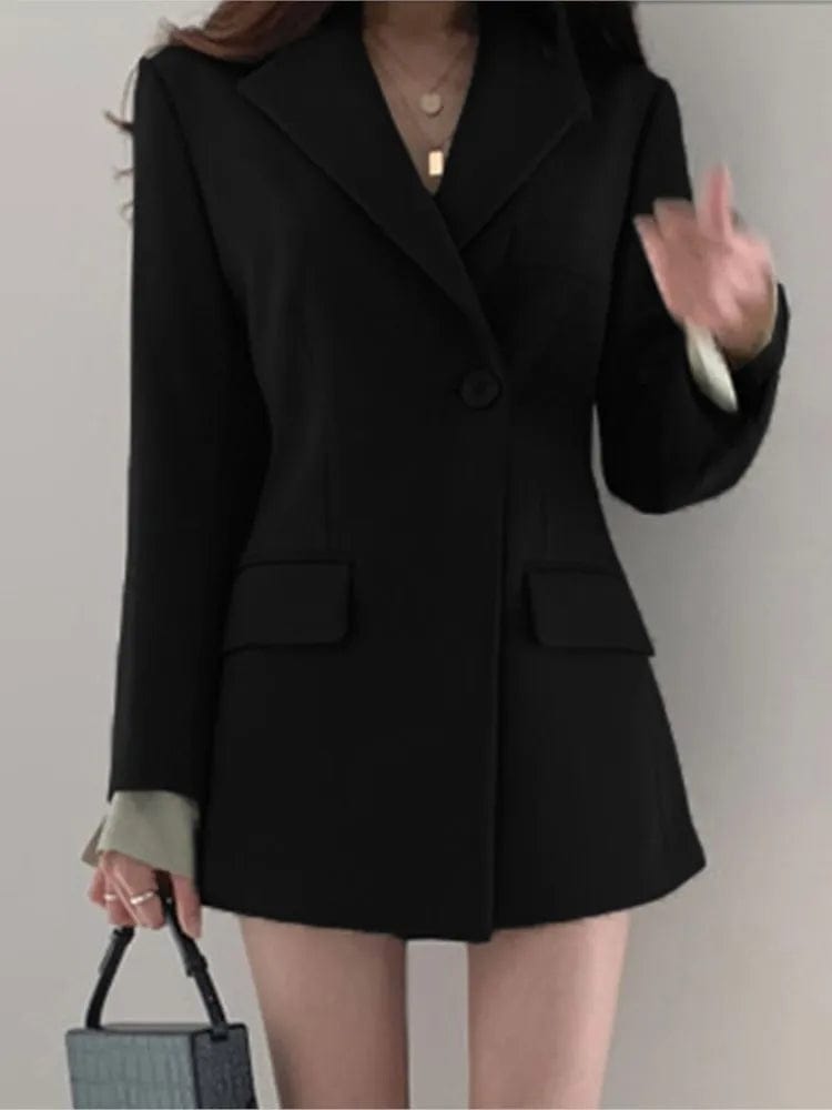 2024 New Blazers Elegant Women Jackets Chic Casual Office Lady Suit Korean Style Solid Fashion Coat Luxury Female Blazer Mujer