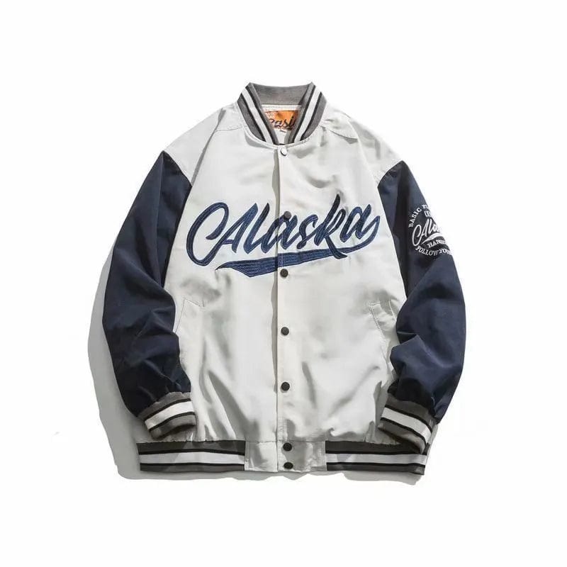 University Varsity Solid Color Casual Korean Clothes Men's Pilot Bomber Hit Hop Baseball Causel Loose Couple Baseball Jacket