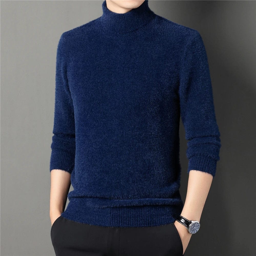 COODRONY Brand Winter Turtleneck Sweater Men Clothing Knit Fleece Jersey Classic Pure Color Casual Thick Warm Pullover Men Z1136