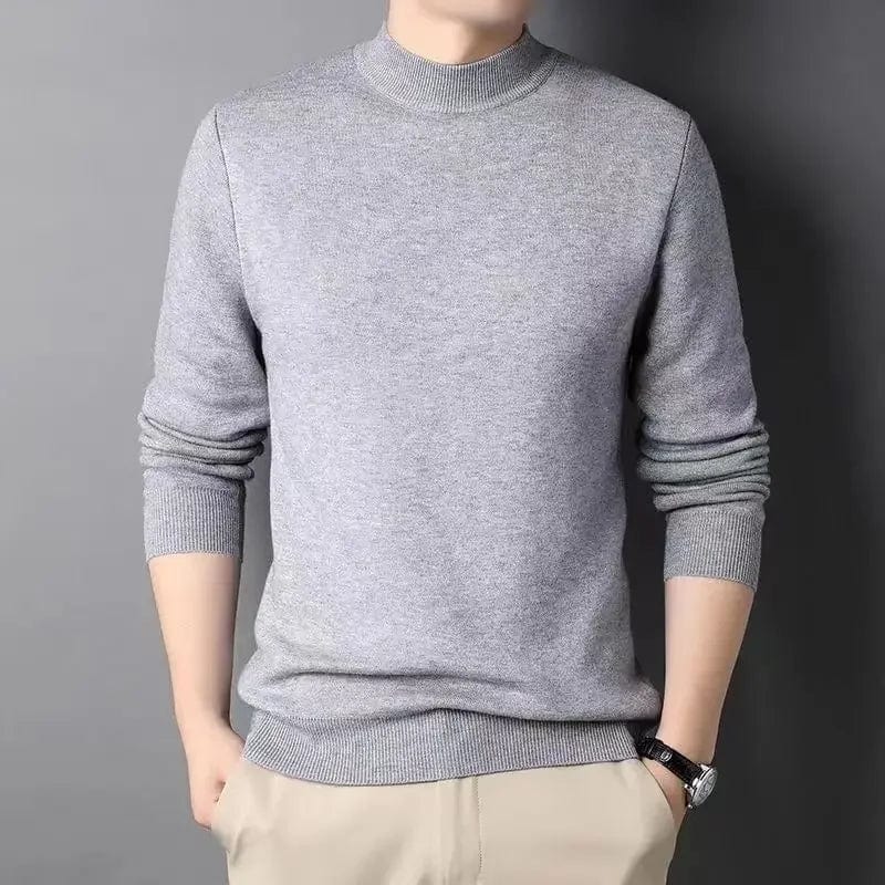 Knitwear Man Sweater Half Turtleneck Men Sweaters Brand New Men's Cashmere Sweater Knit Pullovers for Male Youth Slim