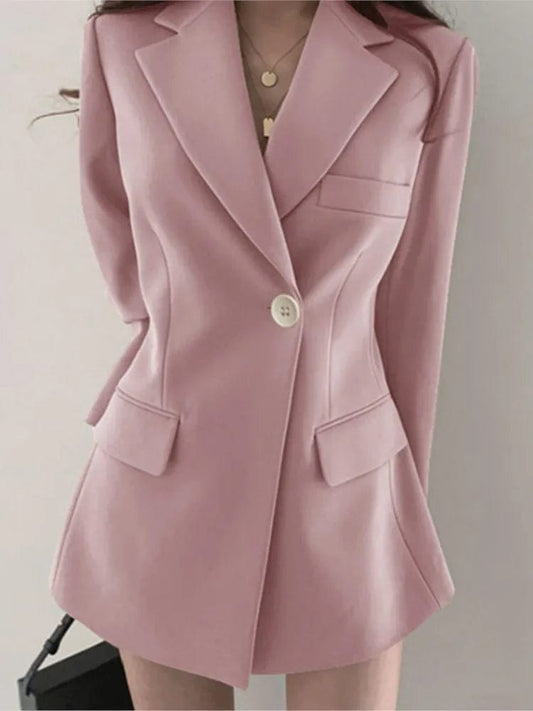 2024 New Blazers Elegant Women Jackets Chic Casual Office Lady Suit Korean Style Solid Fashion Coat Luxury Female Blazer Mujer