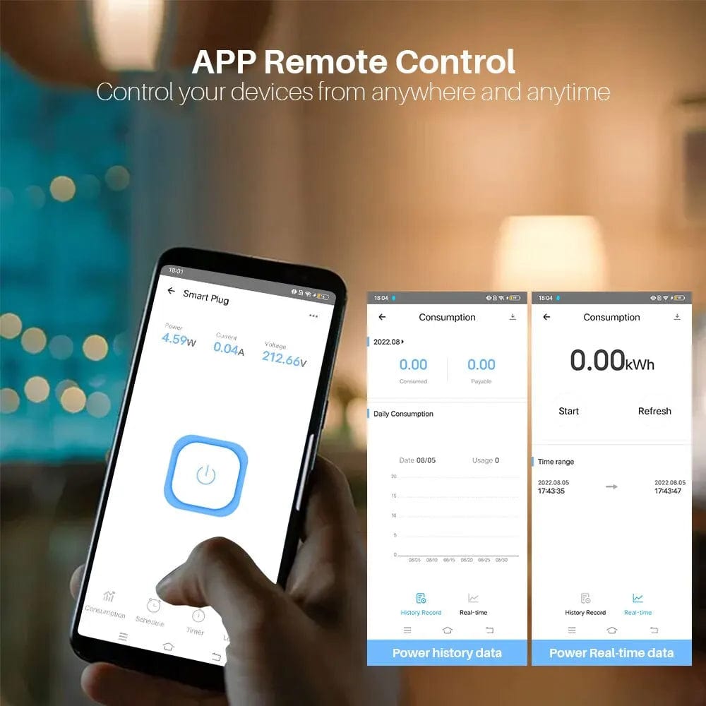 EWelink Smart Plug WiFi Socket EU 16A/20A With Power Monitoring Timing Function Works With Alexa, Google Home, Alice, SmartThimg