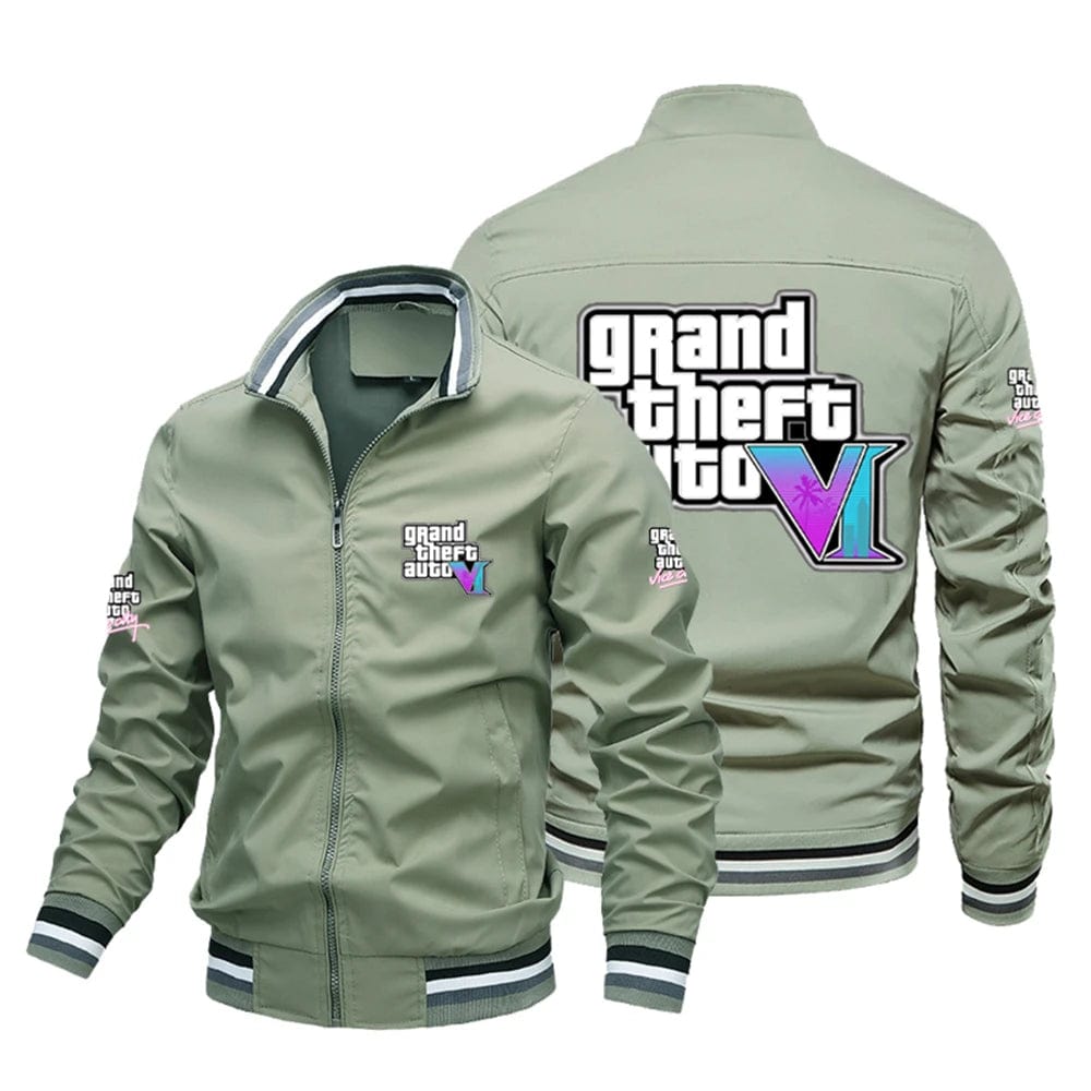 2024 Spring New Windproof Pilot Men's Jacket Grand Theft Auto VI GTA6 Game Men's Jacket Large Size Street Fashion Top