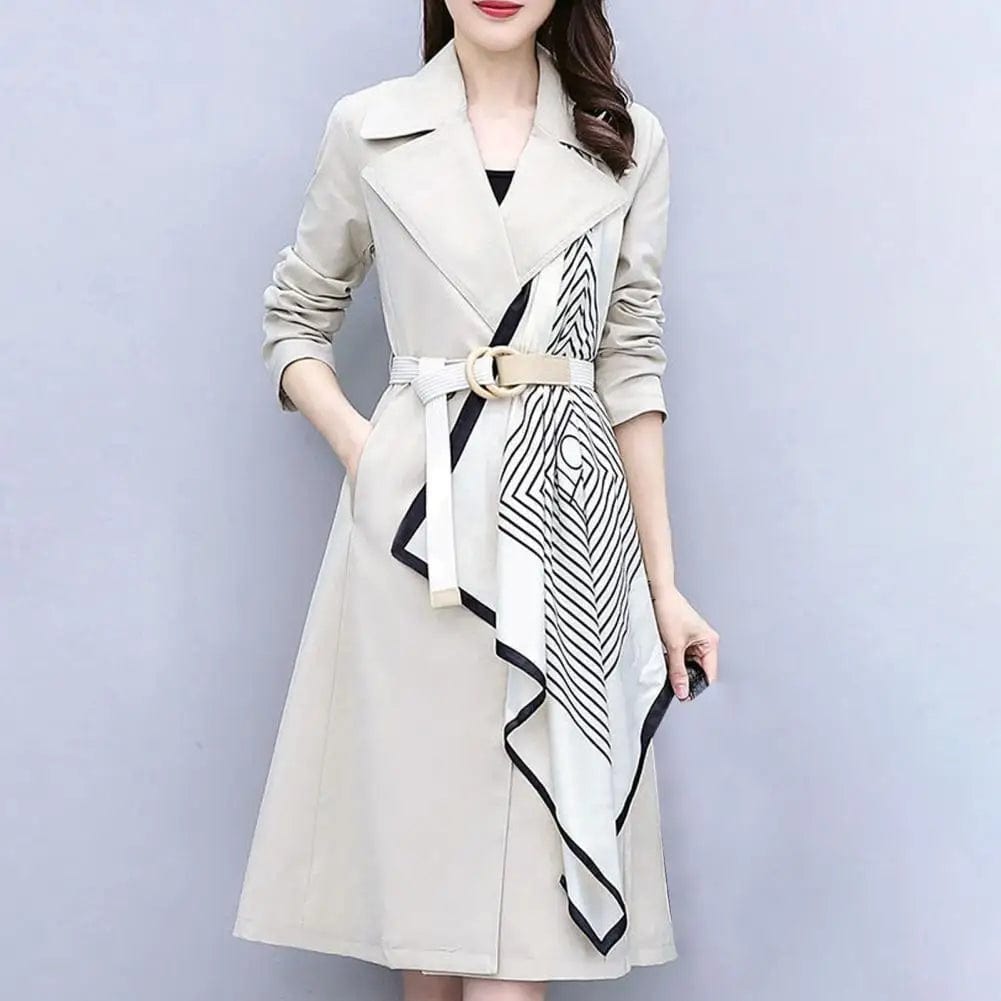 Women Elegant Trench Coats New Spring Autumn Turn-down Collar Korean Windbreaker Jacket Women Mid-Length Outwear chaqueta mujer