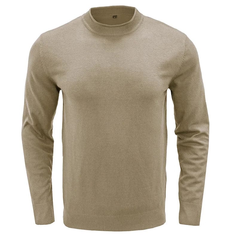 Men's Sweater Autumn Winter Solid Color Thicken Half Turtleneck Slim Fit Simple Premium Quality Pullover Fashion Versatile Tops