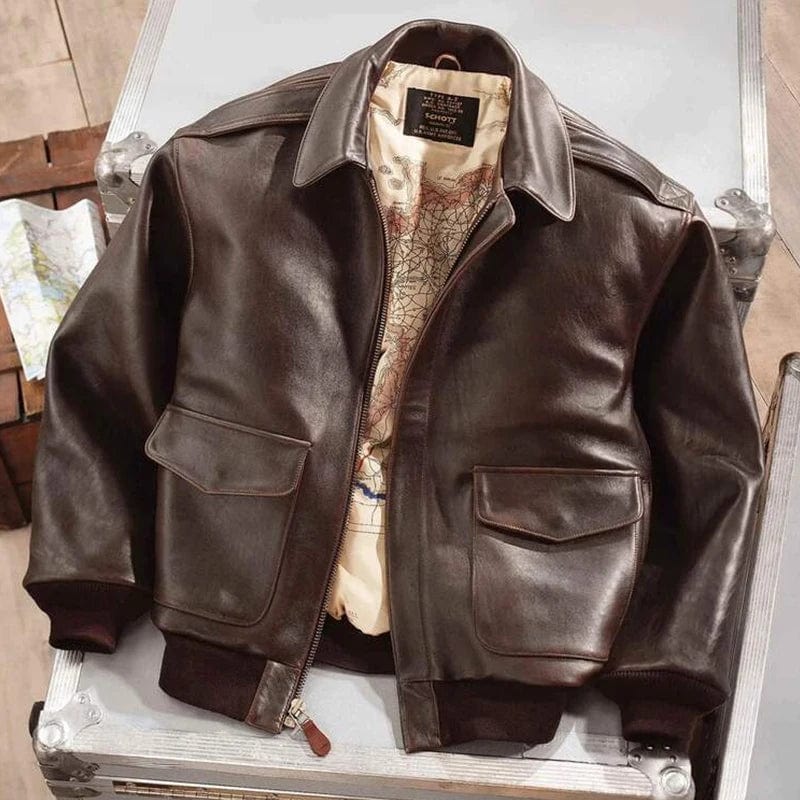 Men Women Air Force Leather Jacket Loose Comfortable Retro Fashionable Warm Fur Collar Leather Jacket Casual Versatile Coat