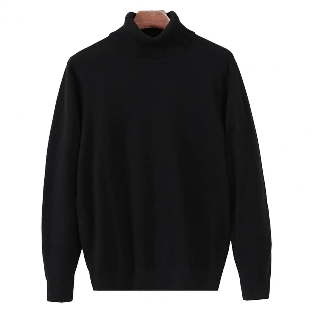 High Collar Men Sweater High Neck Men's Pullover Sweater Autumn Winter Knitwear Turtleneck Long Sleeve Thermal Tops for Foreign