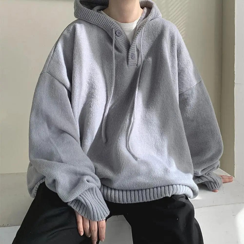 Pullover Sweater Long Sleeve Coldproof Windproof Casual Hooded Pullover Warm Knitted Sweatshirt   Sweater Hoodie  Streetwear