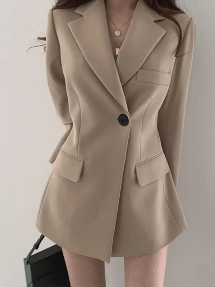 2024 New Blazers Elegant Women Jackets Chic Casual Office Lady Suit Korean Style Solid Fashion Coat Luxury Female Blazer Mujer