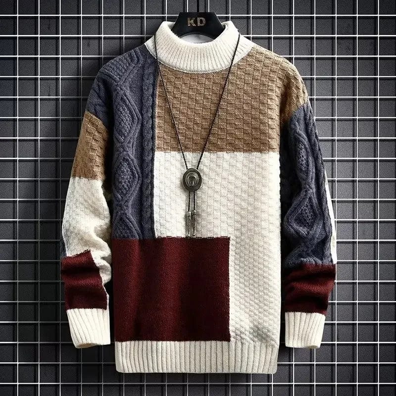 Wool 2023 Brand New Men's Cashmere Sweater Half Turtleneck Men Sweaters Knit Pullovers for Male Youth Slim Knitwear Man Sweater