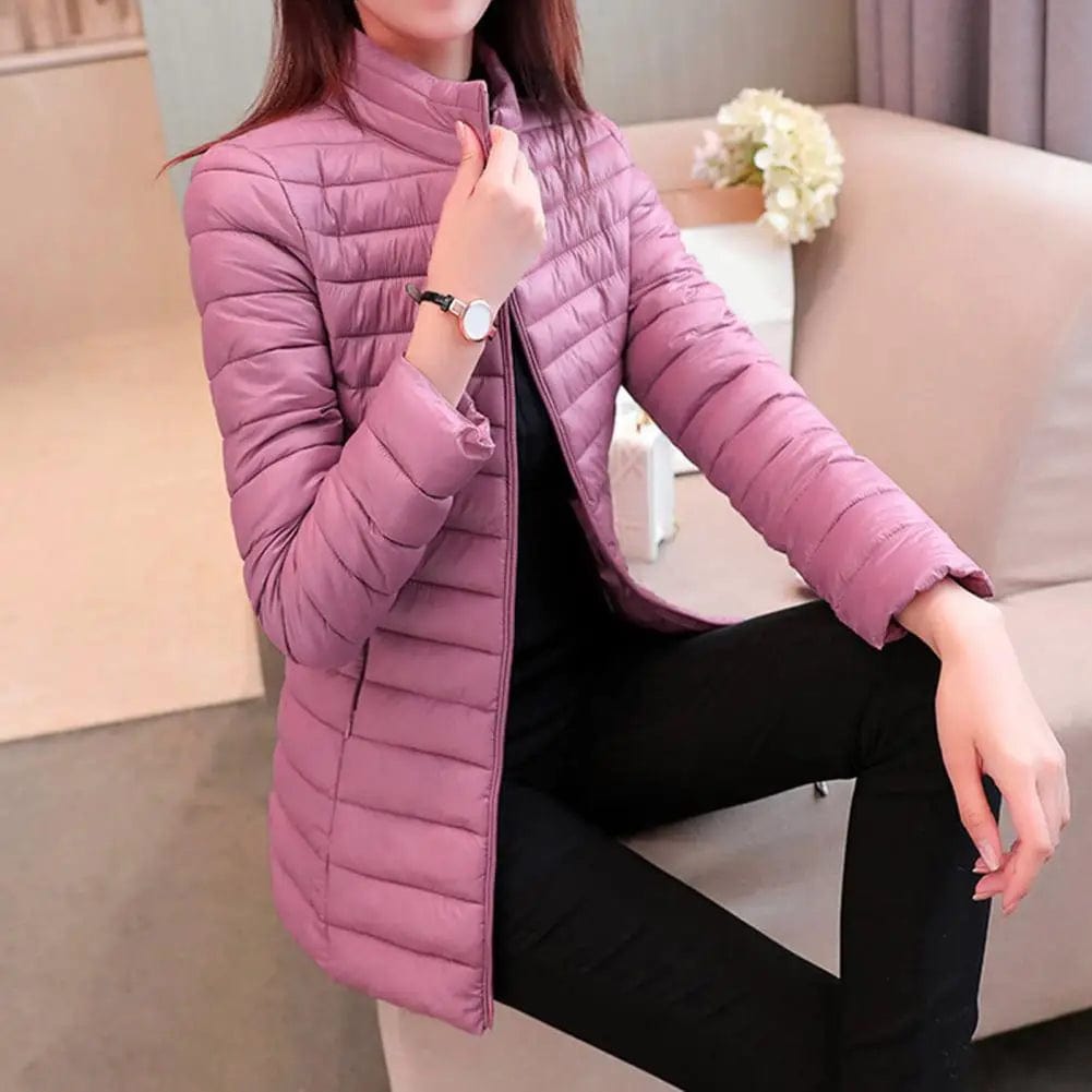 2023 Mom's Winter Coat Women's Thin Down Cotton Jacket Parka Lightweight Slim Fit Large Size Warm Outerwear