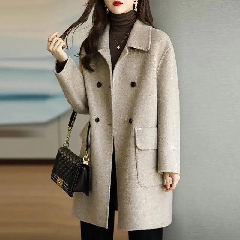 Autumn Winter Woolen Coat For Women Thickening Korean Fashion Warm Blazers Jackets Coats Women Clothing