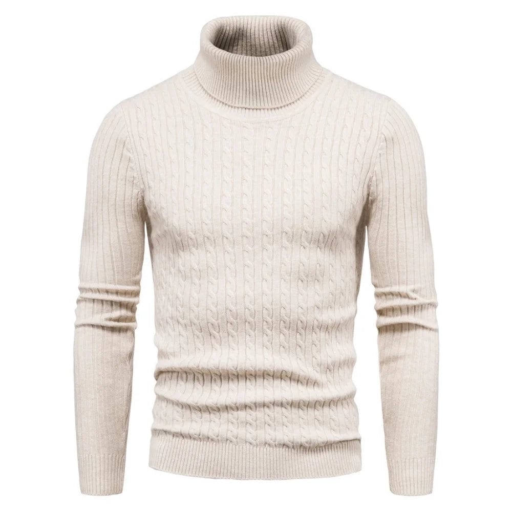 Autumn And Winter Turtleneck Warm Fashion Solid Color sweater Men's Sweater Slim Pullover men's Knitted sweater Bottoming Shirt