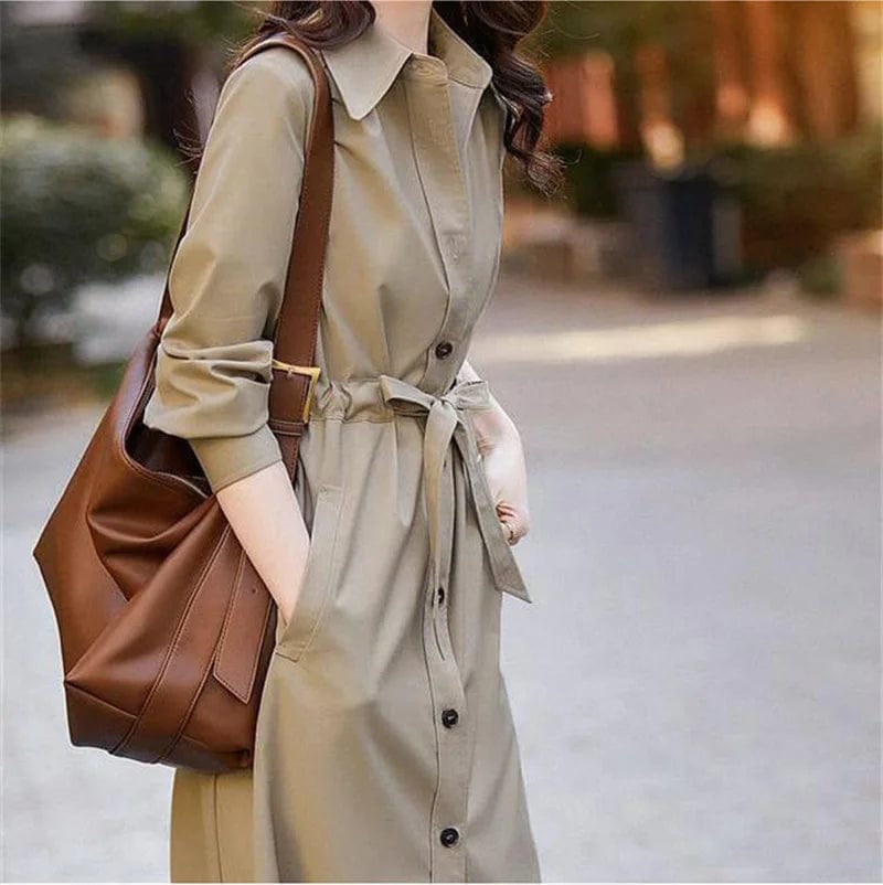 Thin windbreaker Women's 2023 Spring Summer New Korean Style Temperament Coat Medium Length Shirt No Lining Coat