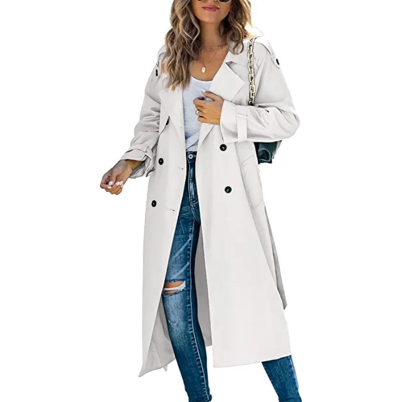 New Casual Loose Long Trench Coat Autumn Winter Overcoat Long Jacket Windbreaker Outwear Fashion Women Lapel Coat 2023