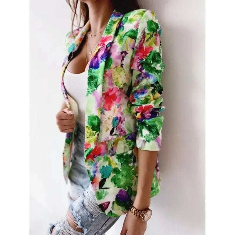 2023 New Amazon Spring Printed Tailored Coat Suitable For Casual Formal Occasions