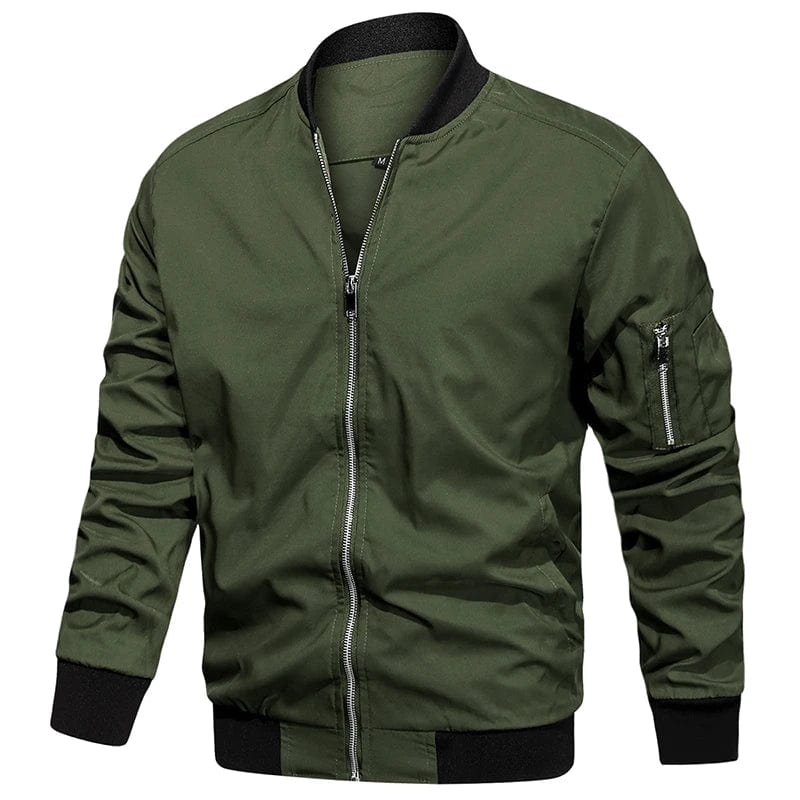 Men's Autumn Lightweight Bomber Jacket Casual Spring Flight Varsity Work Baseball Coat USA Size