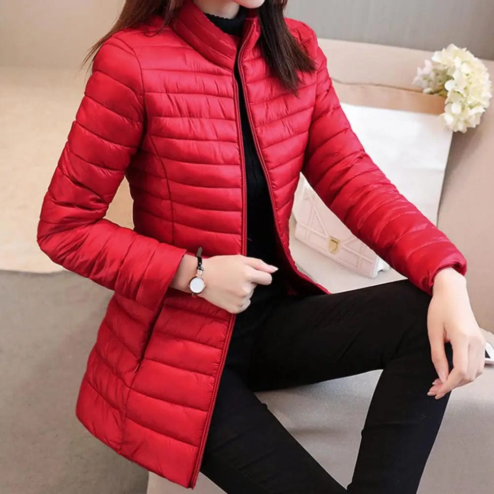 2023 Mom's Winter Coat Women's Thin Down Cotton Jacket Parka Lightweight Slim Fit Large Size Warm Outerwear