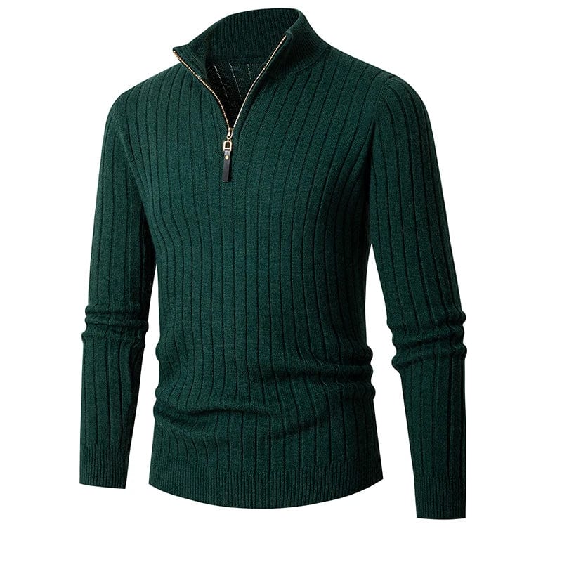 Brand Clothing Mens Turtlenecks Sweaters Knit Pullovers Solid Color Long Sleeved Sweater Male Oversize Zipper Basic Coats 3XL-M