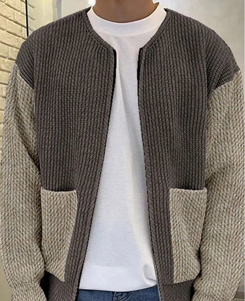 Men‘s Knitted Sweater Winter Thick Crew Neck Zipper Rib Knit Sweater Fashion Warm Casual Knitwear Coat Cardigan Men Clothing