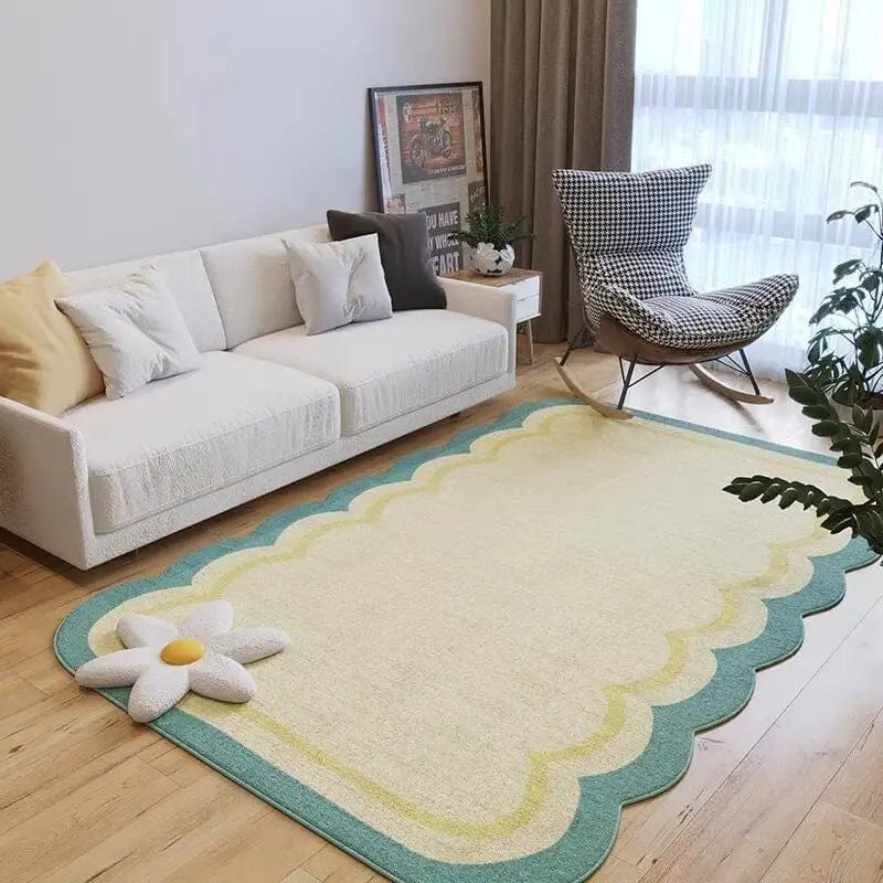 Simple Irregular Living Room Large Area Carpet Girly Bedroom Decor Plush Carpets Studio Lounge Rug Thickened Non-slip Floor Mat