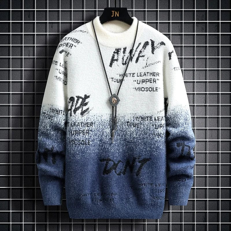 New Winter Turtleneck Korean Sweater Men Mink Cashmere Mens Pullovers Sweaters Harajuku Streetwear Keep Warm Pull Homme 2022